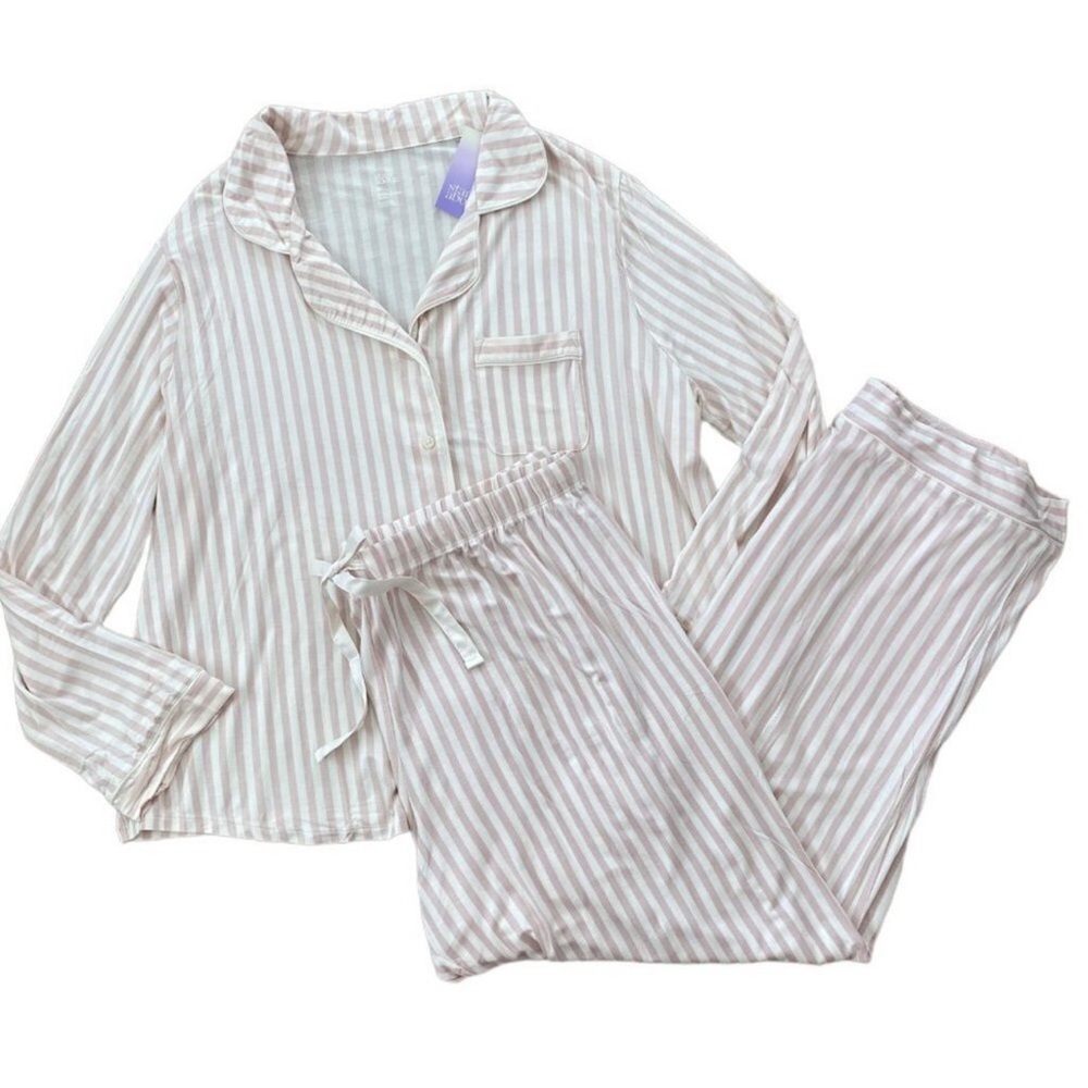 Women’s Stars Above Beautifully Soft Modal Blend Pajama Set - Pink Stripes - Picture 5 of 5